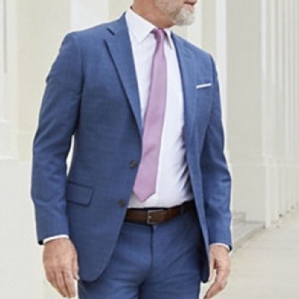 STAFFORD 46R CLASSIC FIT COOLMAX BLUE BLAZER C37